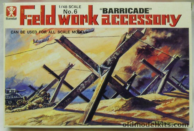 Bandai 1/48 Field Work Accessory Barricade / Trench Walls, 8234-125 plastic model kit